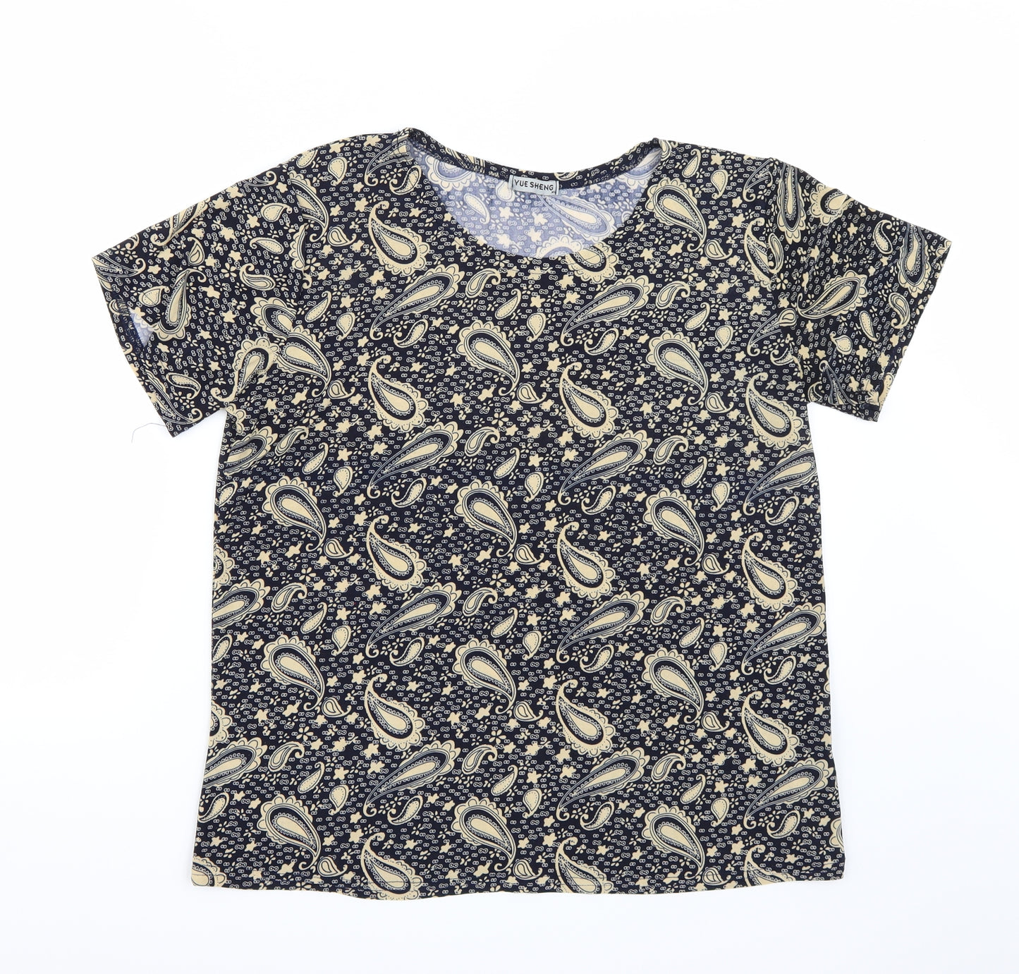 Yue sheng Womens Blue   Basic T-Shirt Size M