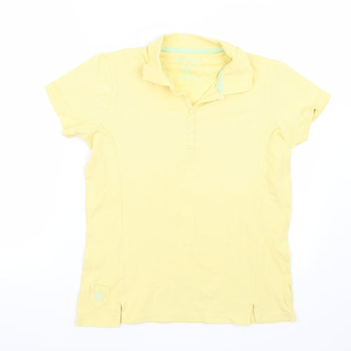 Backswing Womens Yellow   Basic Polo Size L