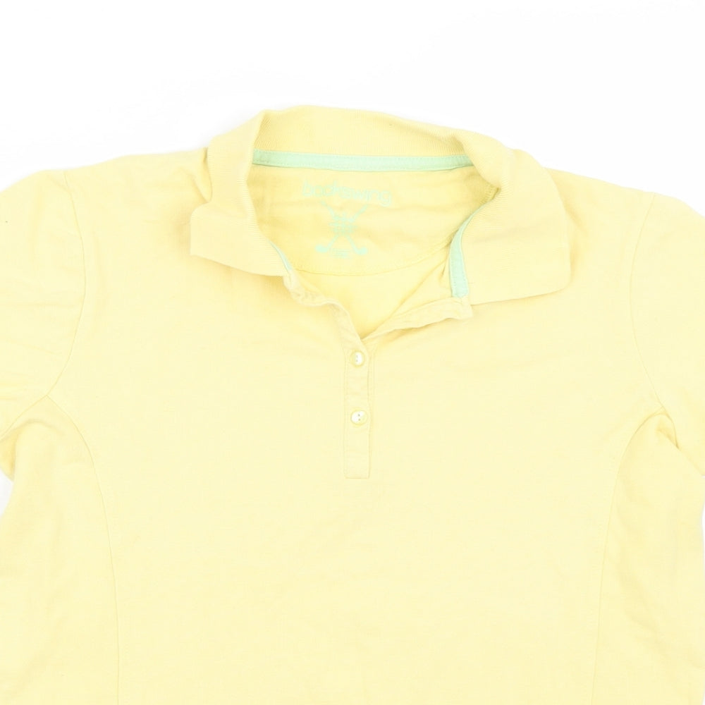 Backswing Womens Yellow   Basic Polo Size L