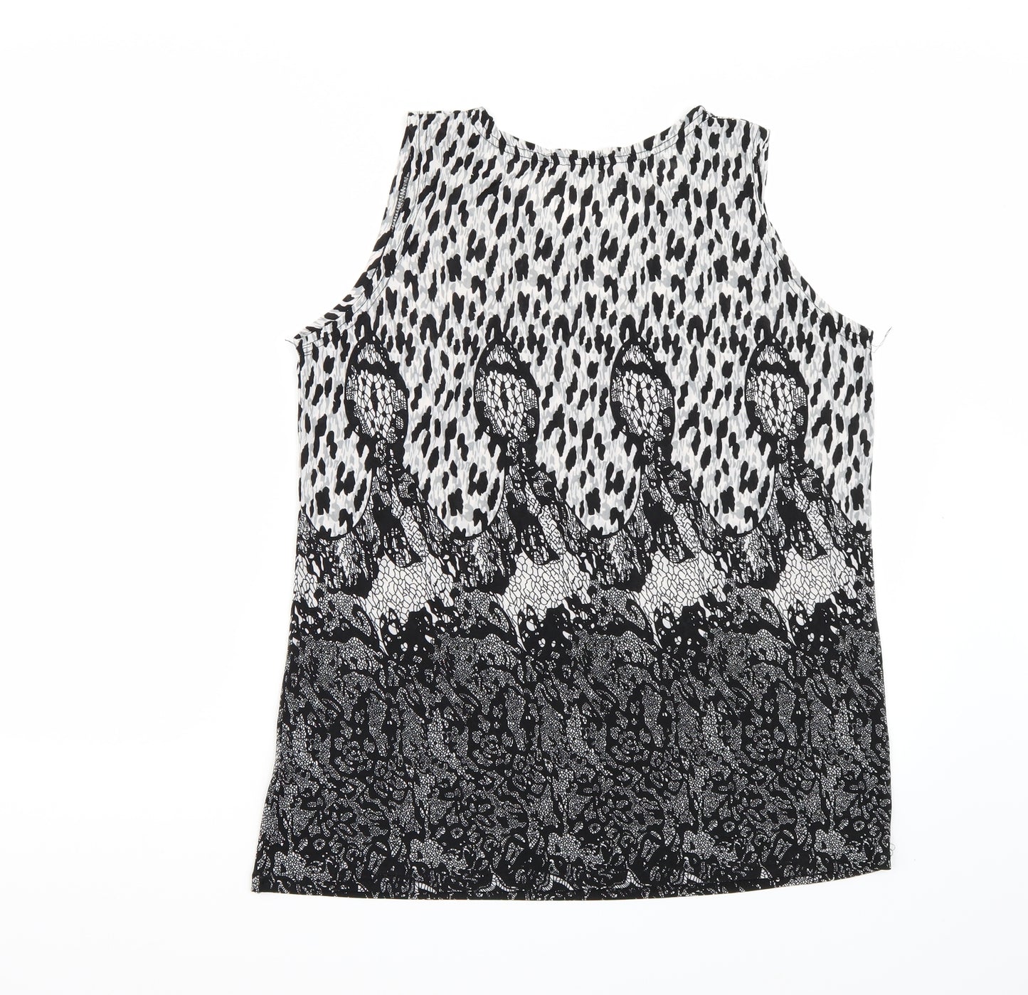 Yue sheng Womens Black   Basic T-Shirt Size M
