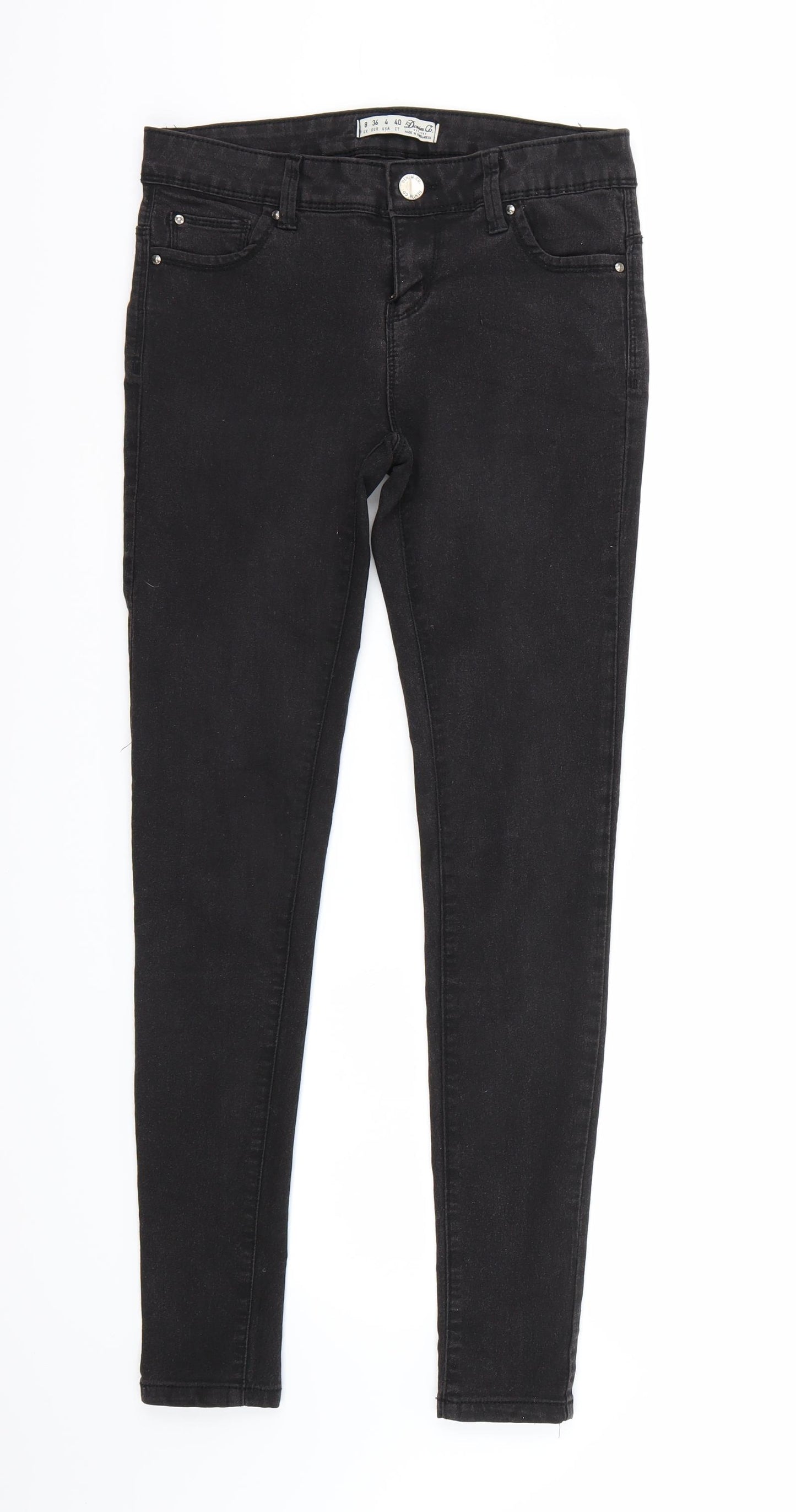 Denim & Co. Womens Black   Skinny Jeans Size 8 L29 in