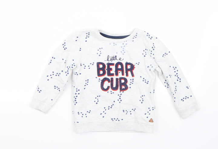 Mothercare Boys White Pullover Jumper Size 2-3 Years