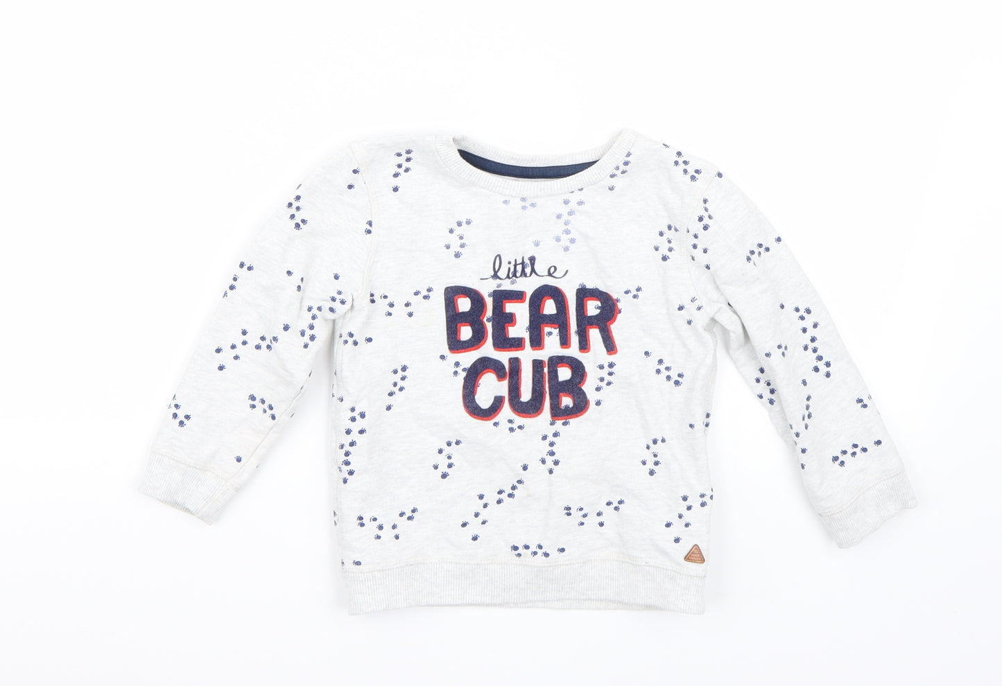 Mothercare Boys White   Pullover Jumper Size 2-3 Years