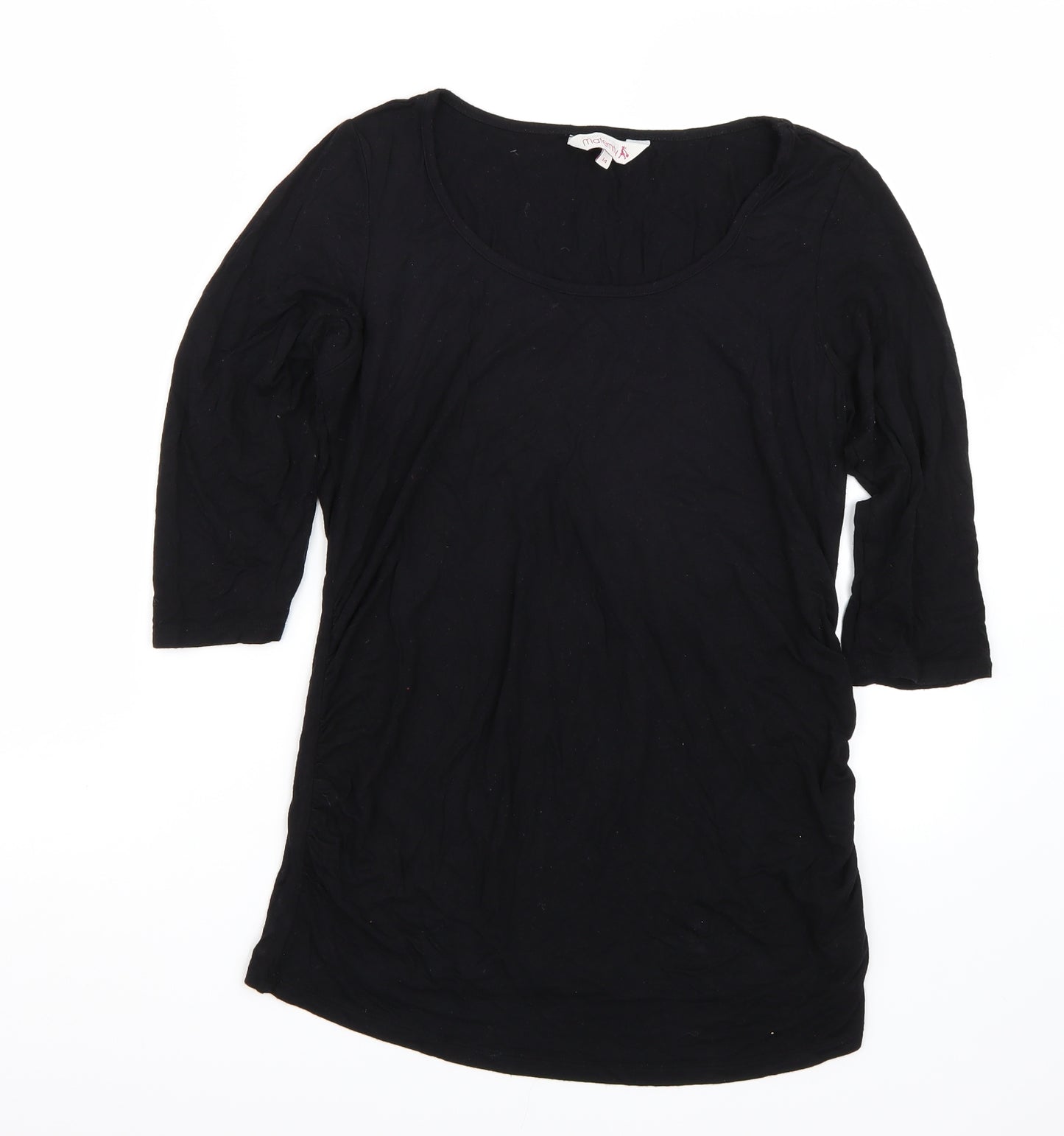 Red Herring Womens Black   Basic T-Shirt Size 14