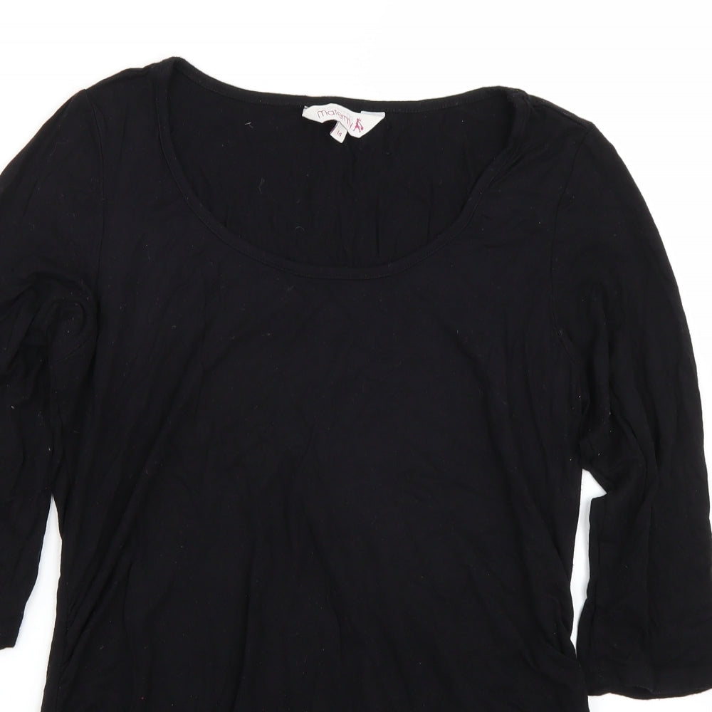 Red Herring Womens Black   Basic T-Shirt Size 14