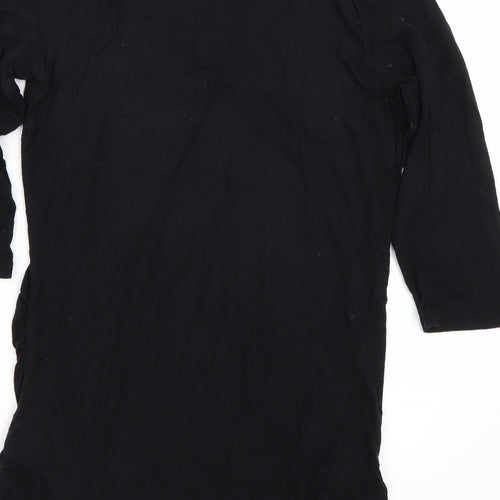 Red Herring Womens Black   Basic T-Shirt Size 14