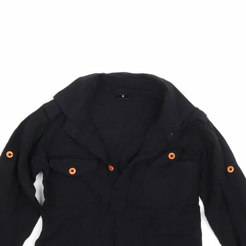 Preworn Girls Black   Basic Blouse Size 2 Years