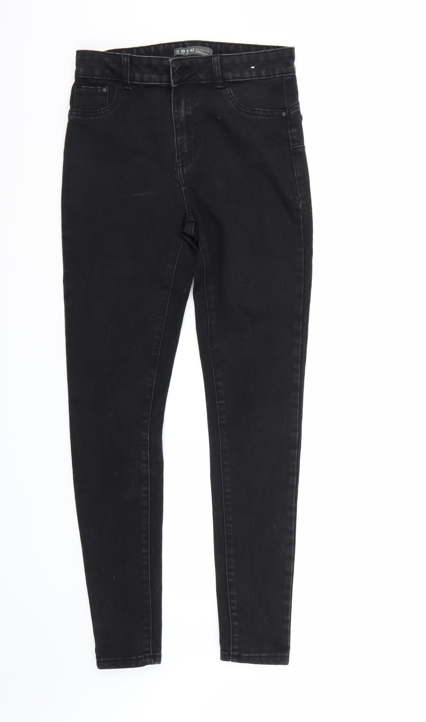 Denim & Co. Womens Black   Skinny Jeans Size 10 L28 in