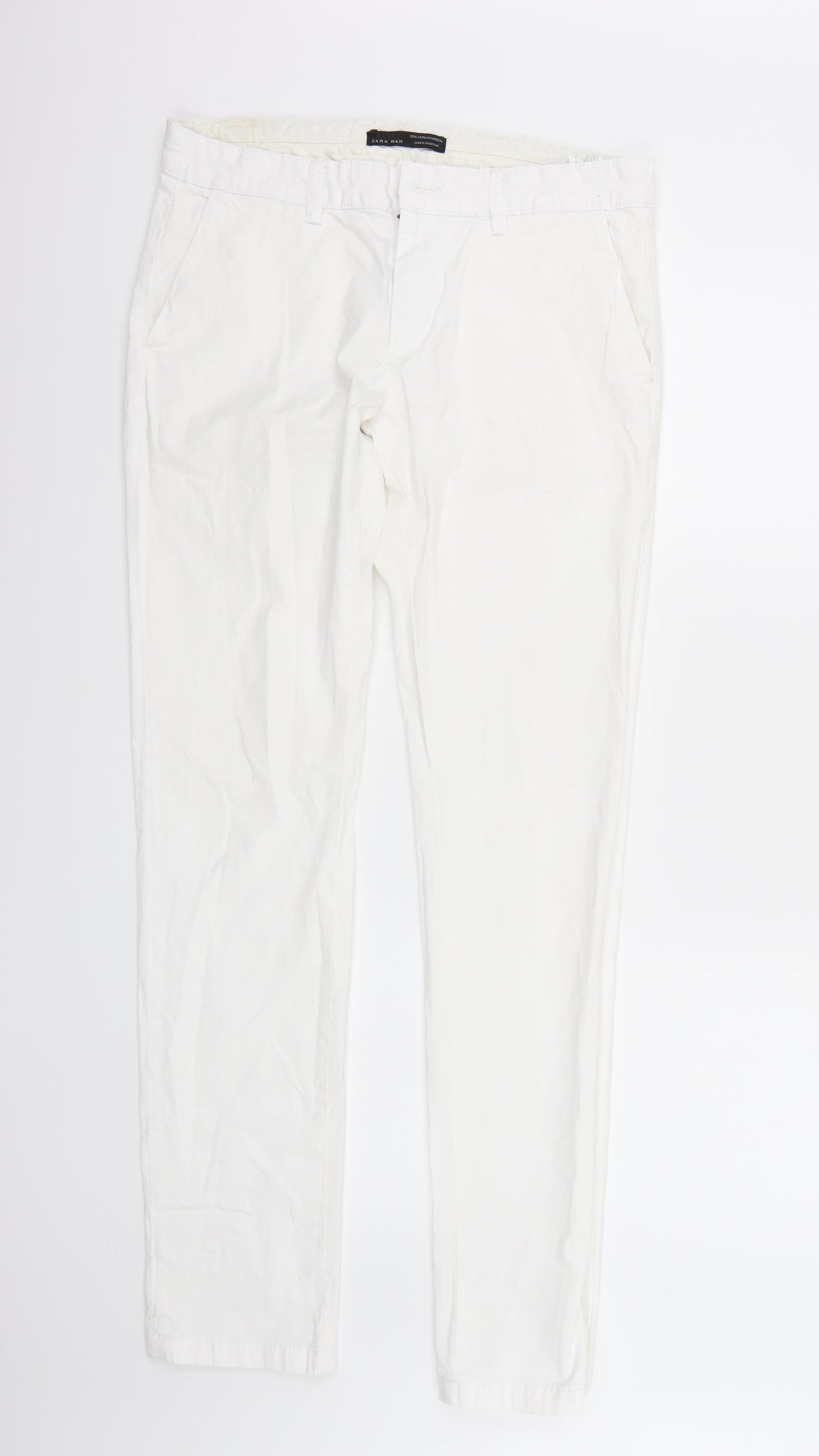 Zara Mens White   Trousers  Size 30 L32 in