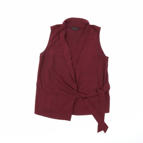 New Look Womens Red   Basic Blouse Size 10