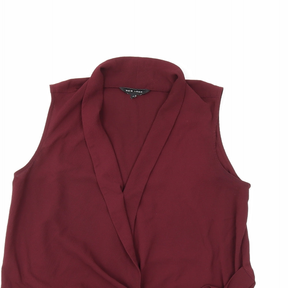 New Look Womens Red   Basic Blouse Size 10