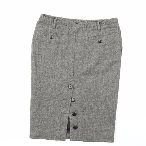 Miss Selfridge Womens Grey   Straight & Pencil Skirt Size 10