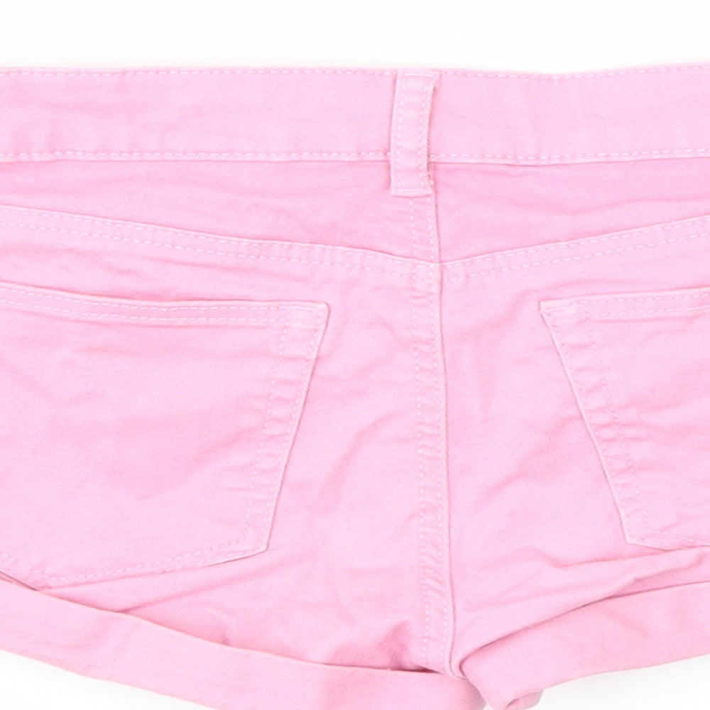 H&M Girls Pink  Denim Hot Pants Shorts Size 9-10 Years