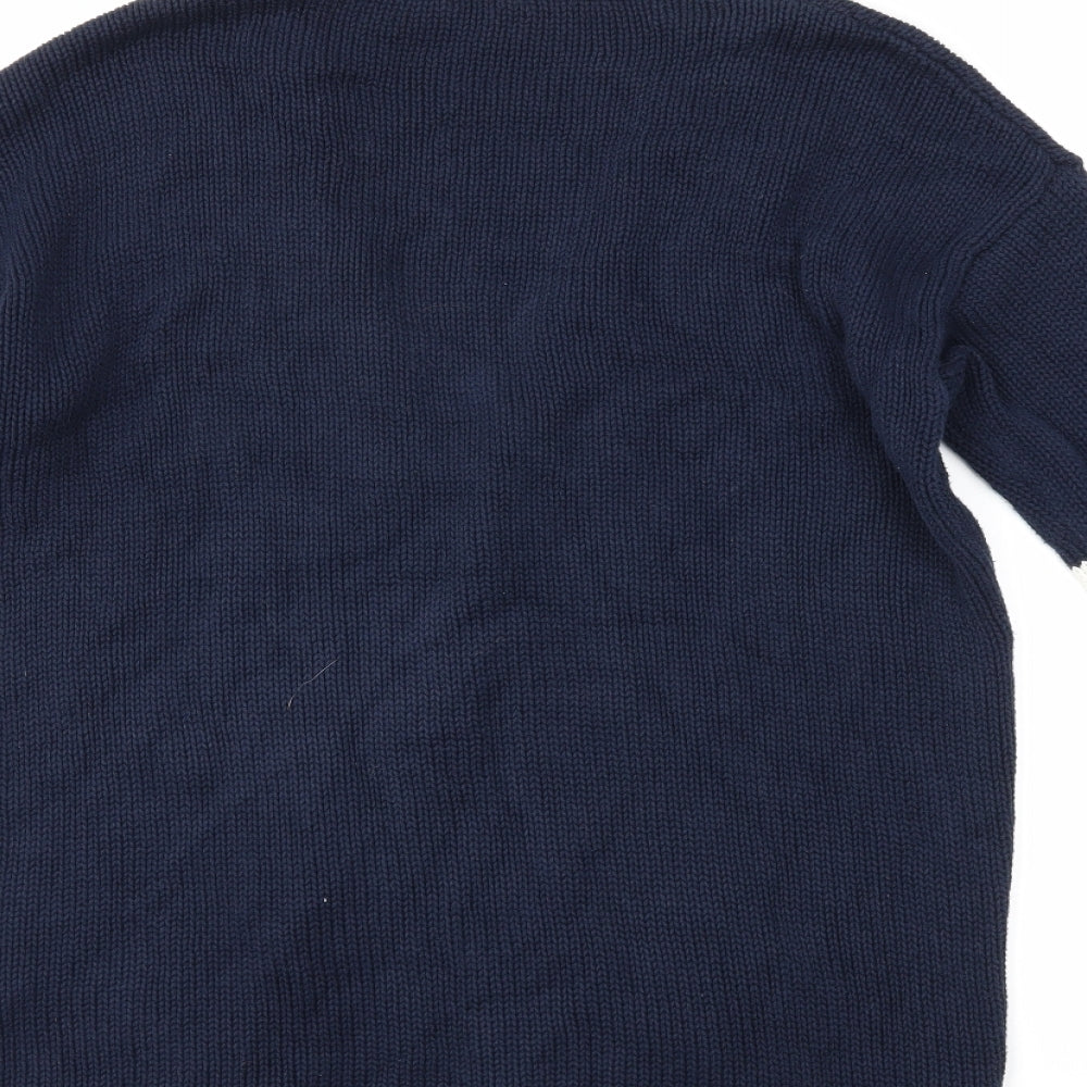 River Island Womens Blue  Knit Cardigan Jumper Size 12