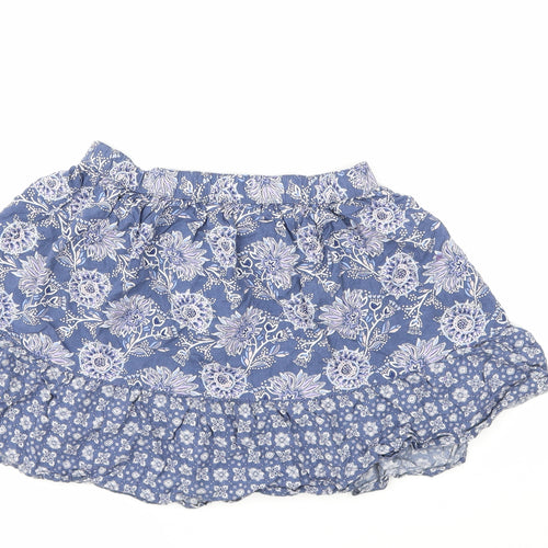 Gap Girls Blue Floral  Mini Skirt Size 10 Years