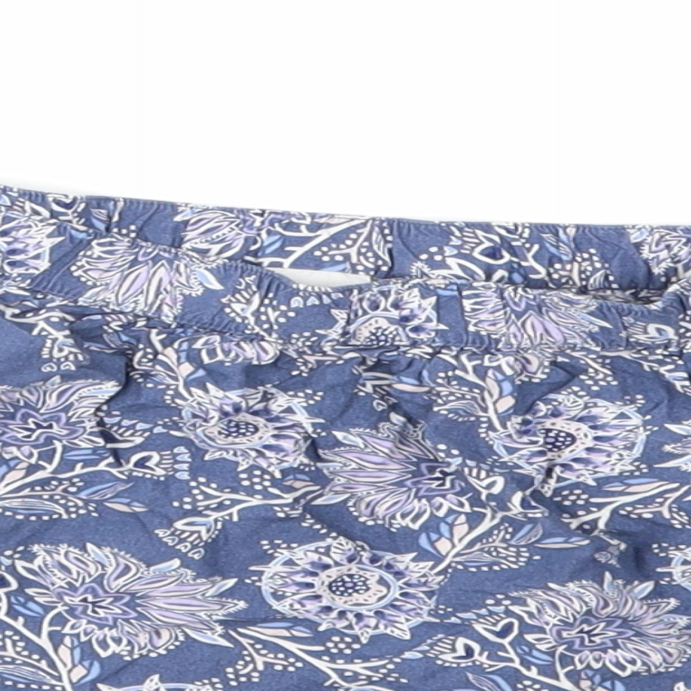 Gap Girls Blue Floral  Mini Skirt Size 10 Years