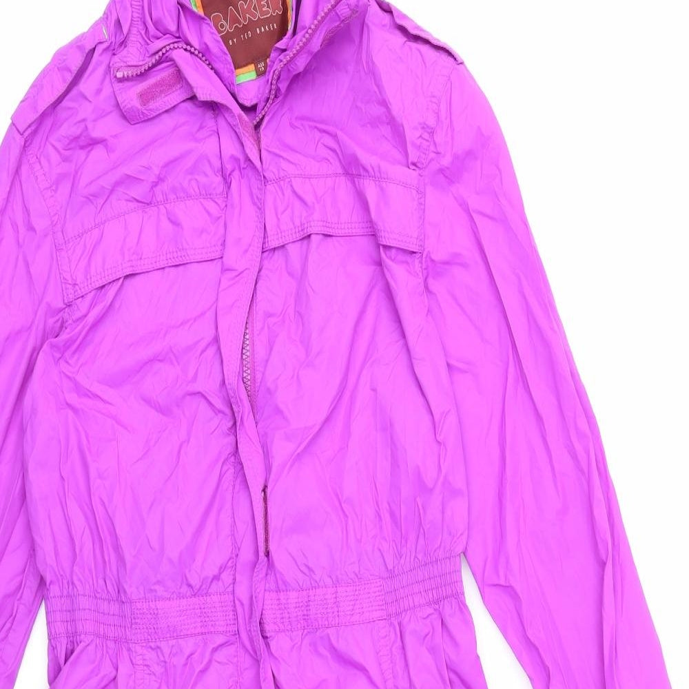 Ted Baker Girls Purple   Rain Coat Coat Size 15 Years