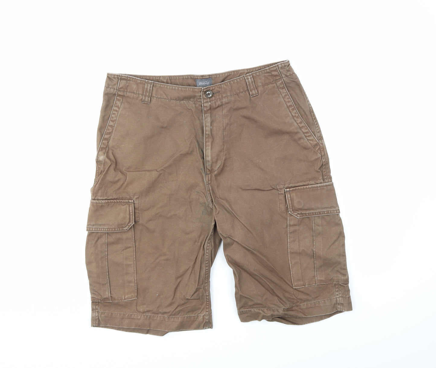 Wosley Mens Brown   Cargo Shorts Size 32 in