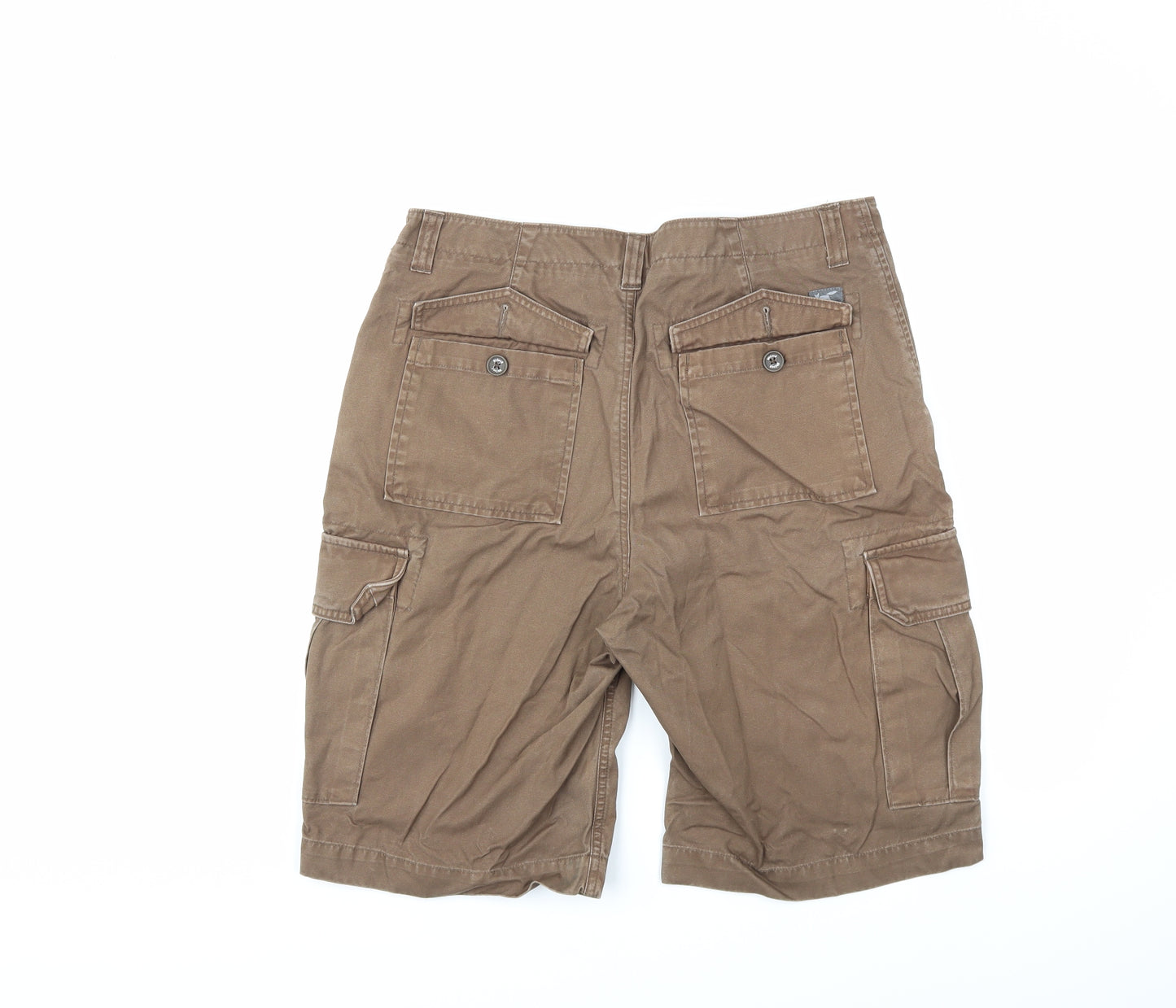 Wosley Mens Brown   Cargo Shorts Size 32 in