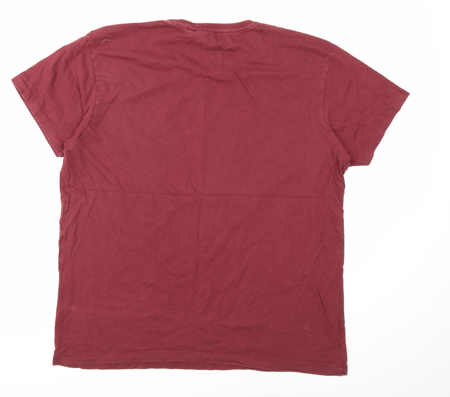Cedar Wood State Mens Red    T-Shirt Size L