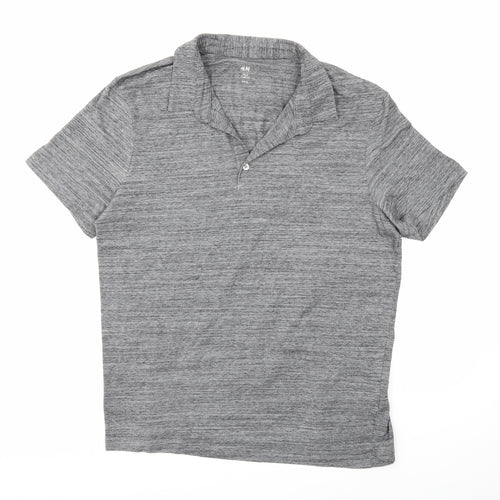 H&M Mens Grey    Polo Size XL