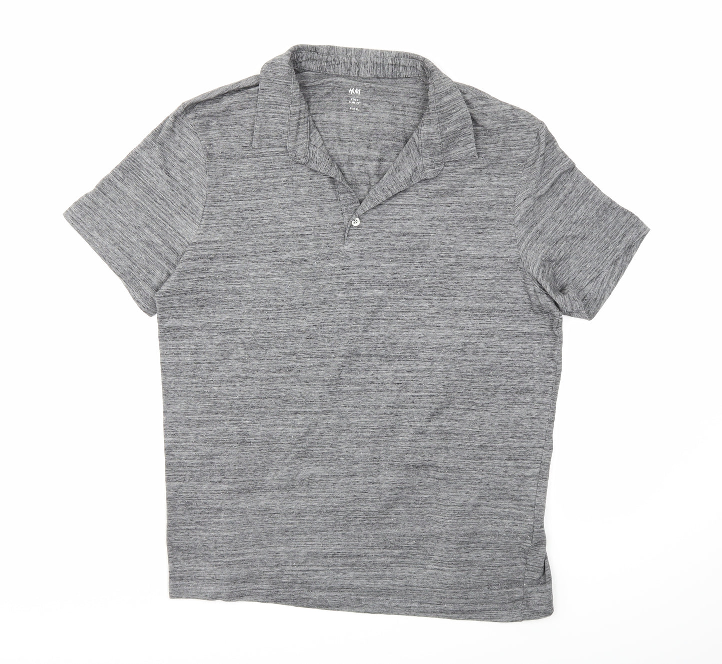 H&M Mens Grey    Polo Size XL