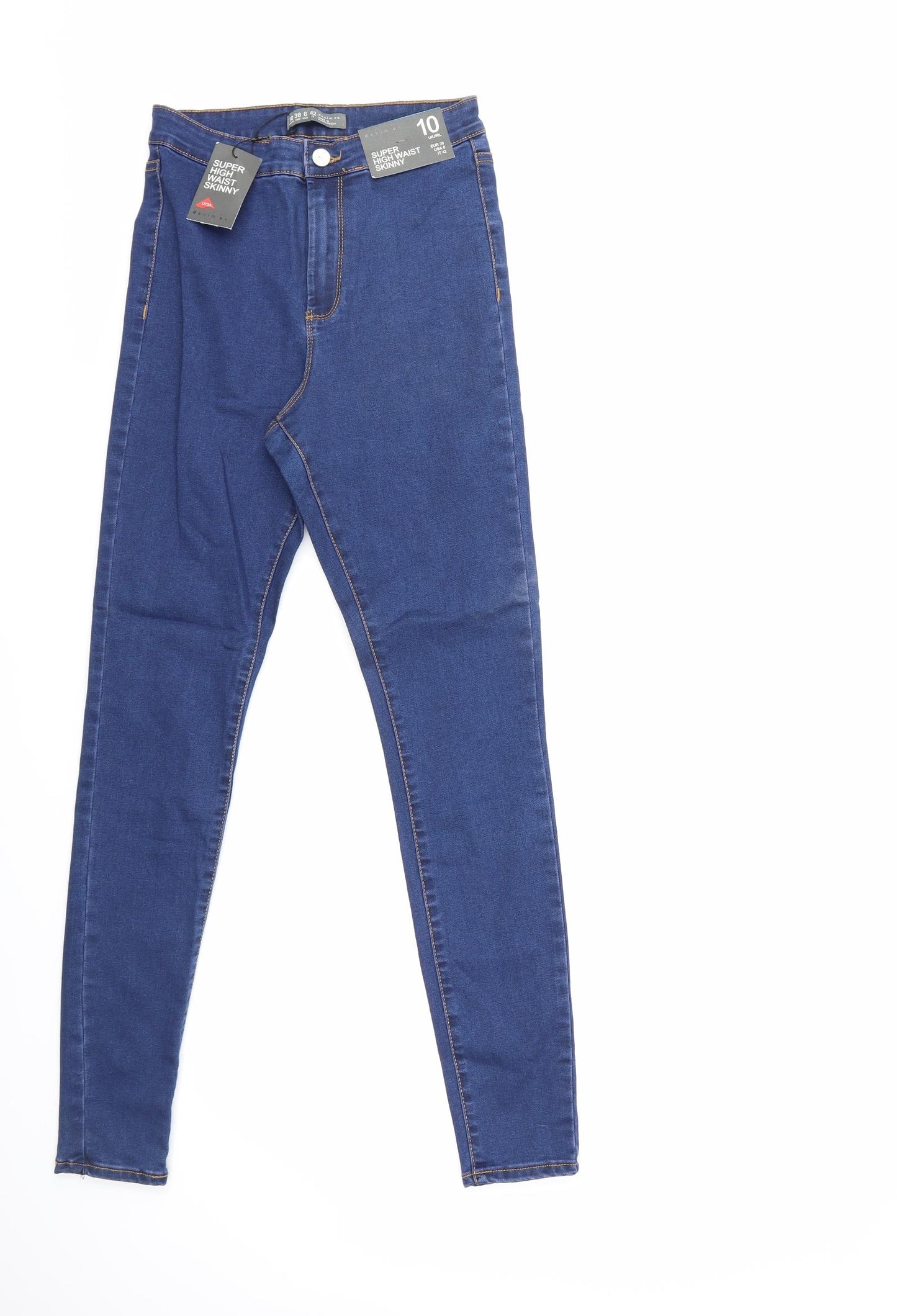 Denim & Co. Womens Blue  Denim Skinny Jeans Size 10 L28 in