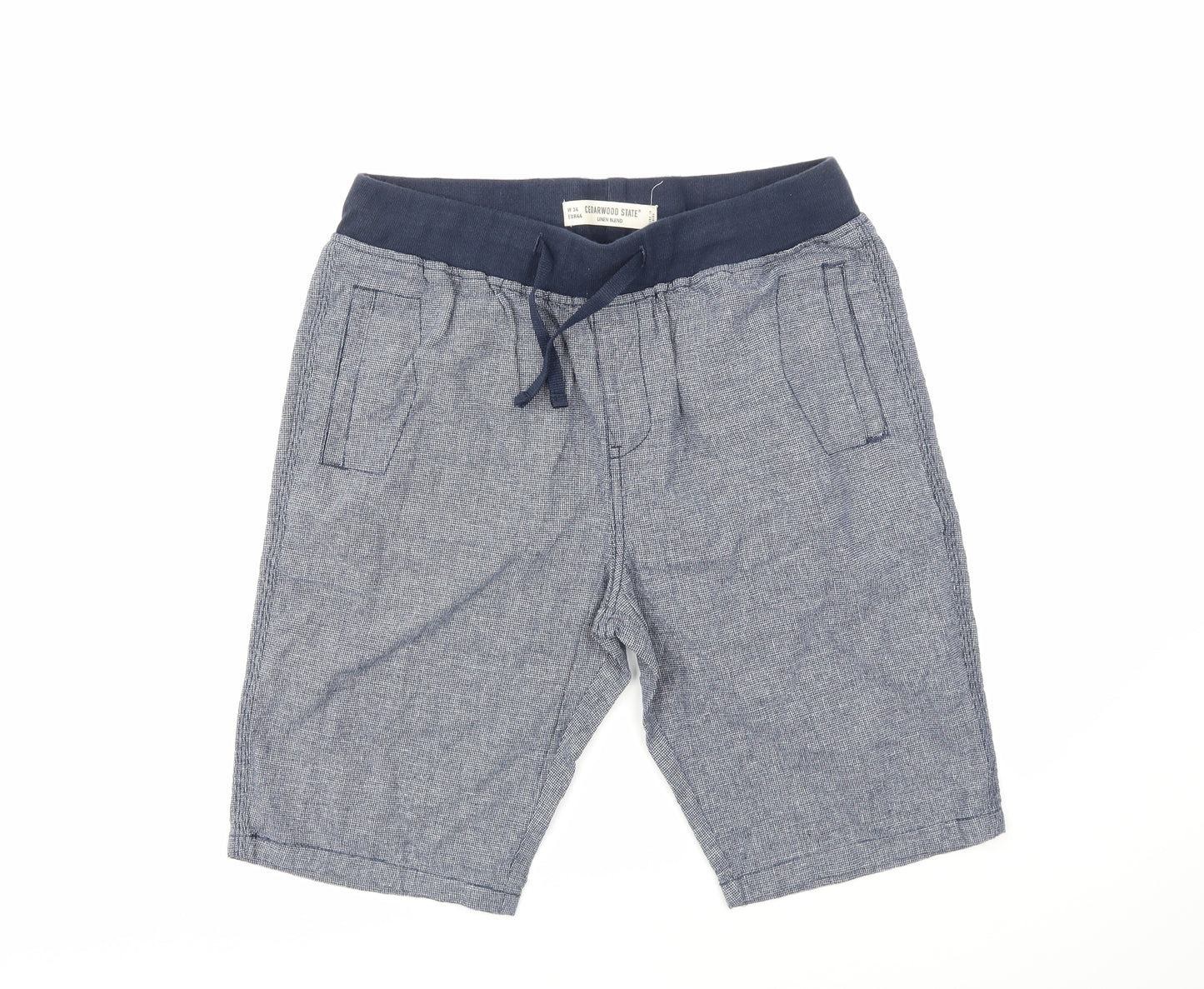 Cedar Wood State Mens Blue   Sweat Shorts Size 34 in