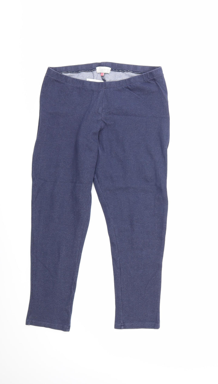 John Lewis Womens Blue   Trousers  Size L L25 in