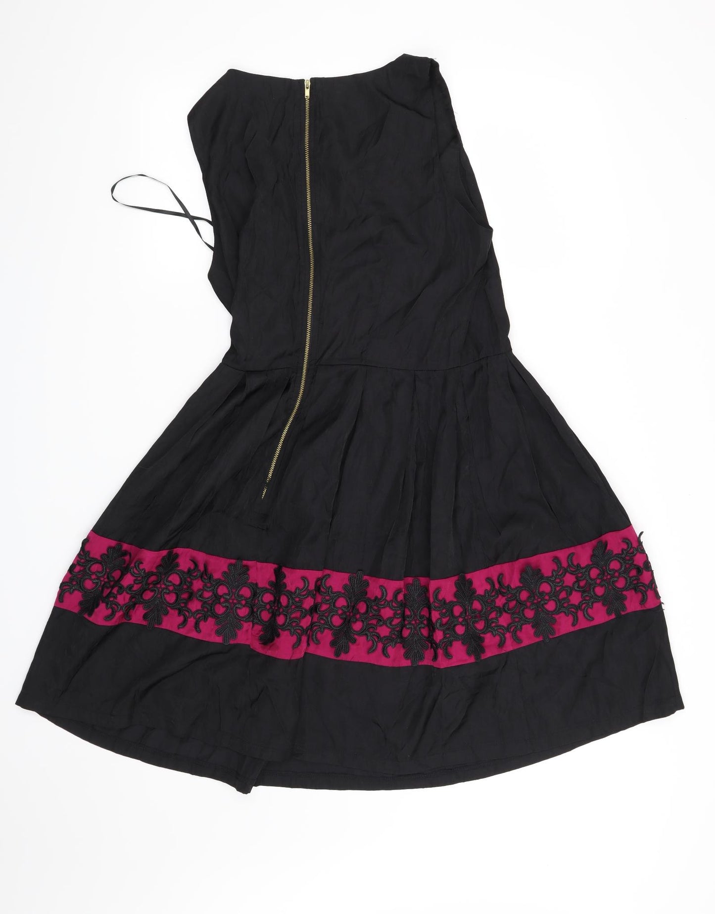 Cutie Womens Black Geometric  Shift  Size 10
