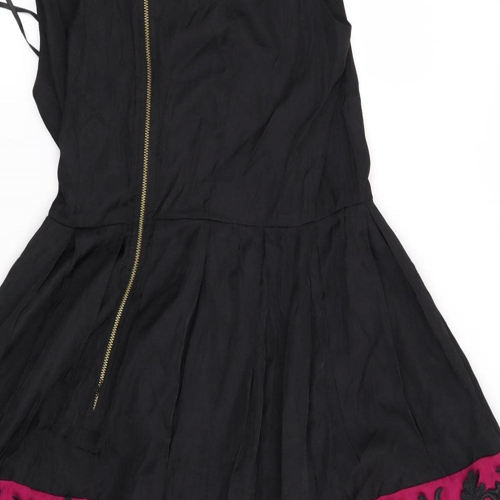 Cutie Womens Black Geometric  Shift  Size 10