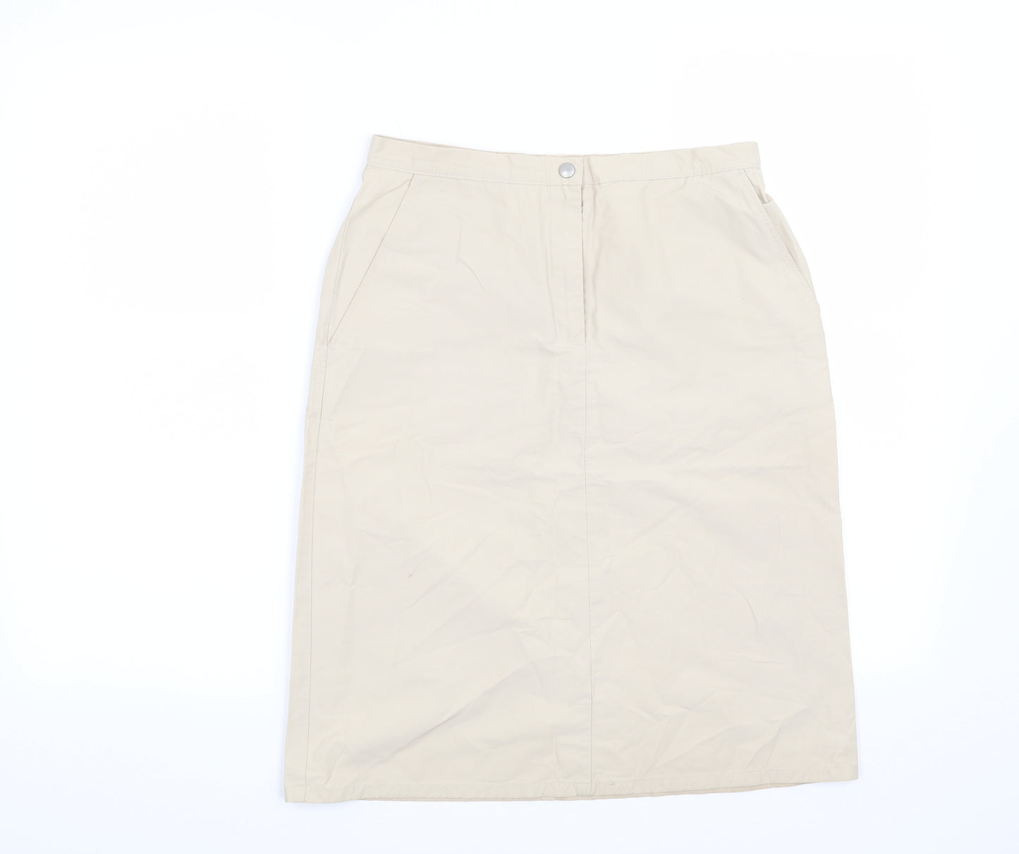United Colors of Benetton Womens Beige   A-Line Skirt Size 12