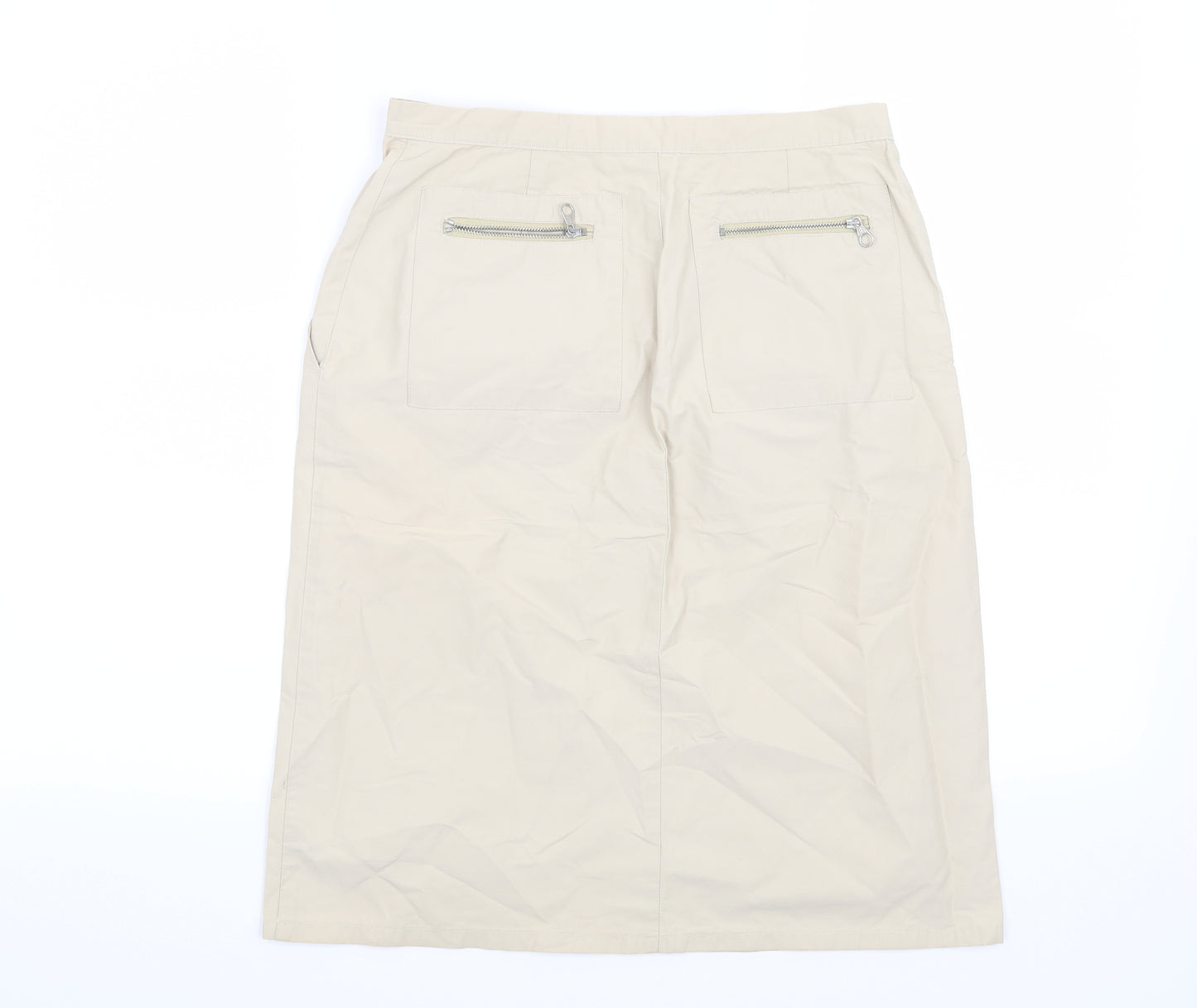 United Colors of Benetton Womens Beige   A-Line Skirt Size 12