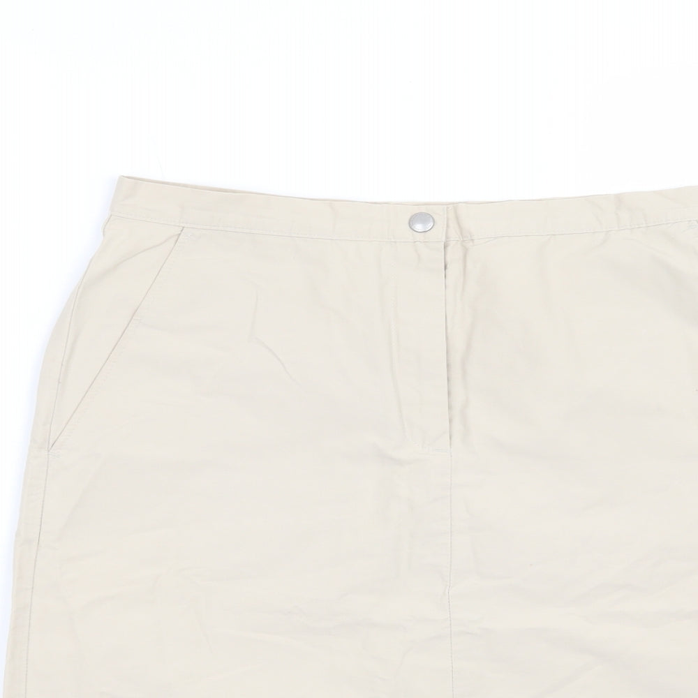 United Colors of Benetton Womens Beige   A-Line Skirt Size 12
