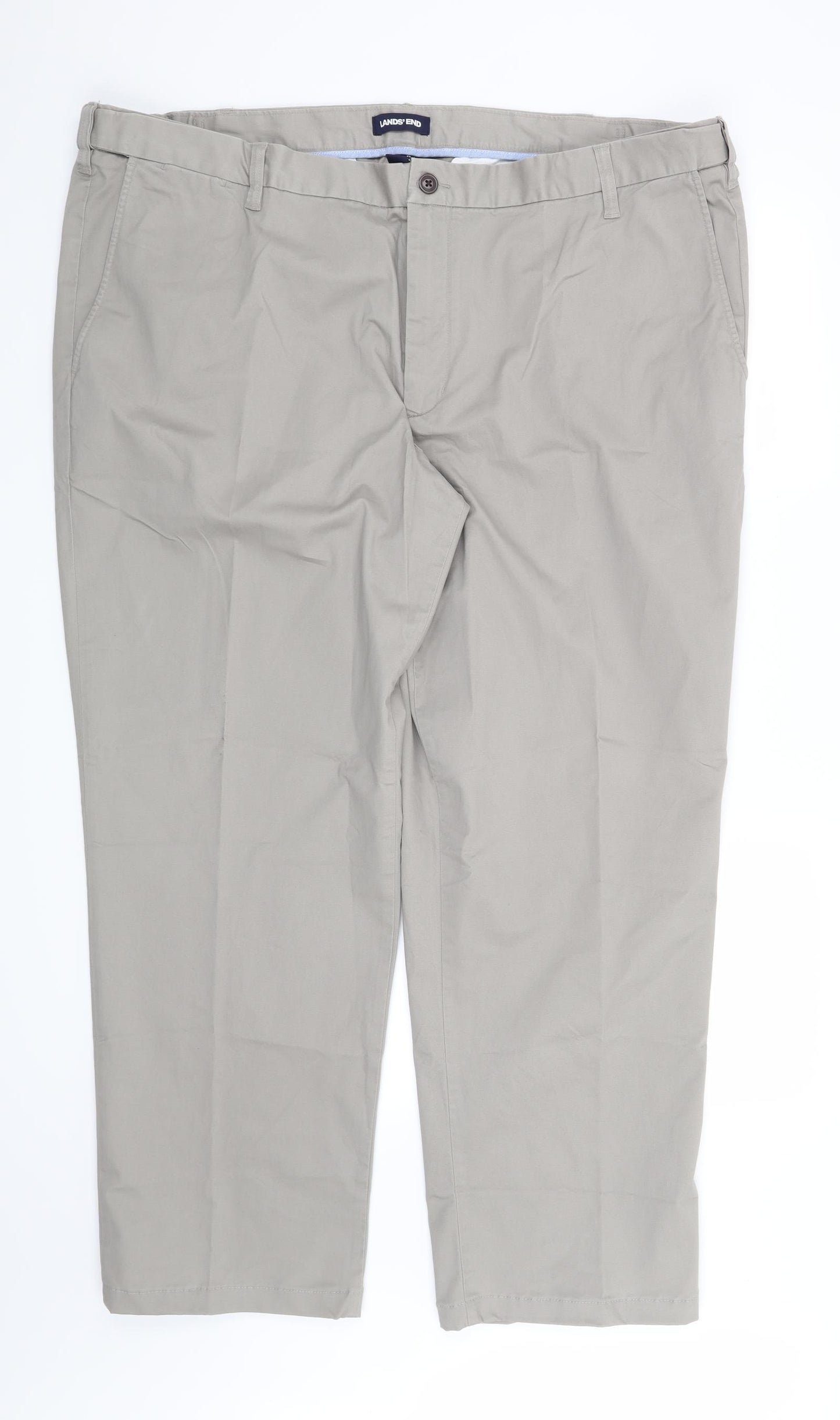 Lands' End Mens Grey   Trousers  Size 46 in L31 in