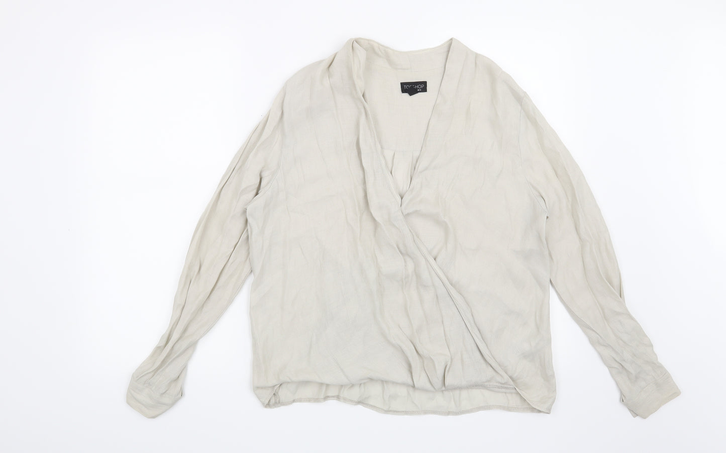 Topshop Womens Beige   Basic Blouse Size 12