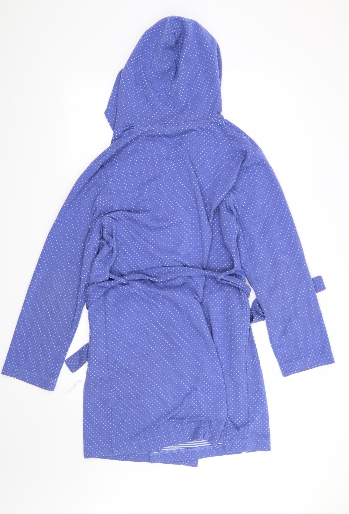 George Womens Blue Polka Dot  Kimono Robe Size M