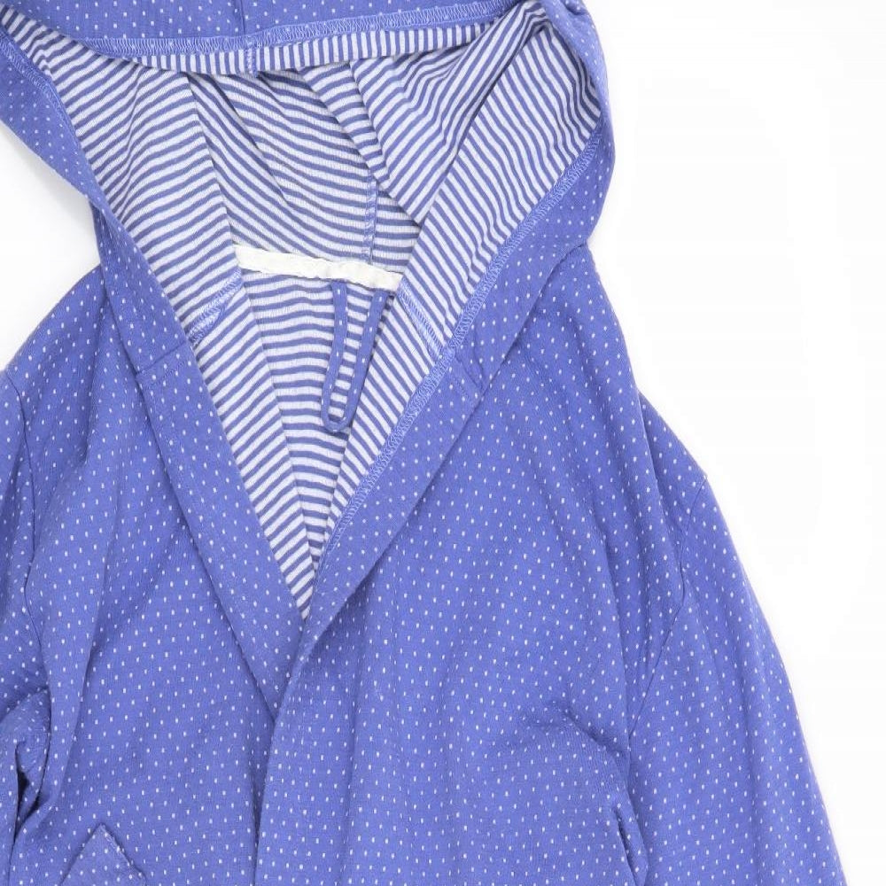George Womens Blue Polka Dot  Kimono Robe Size M