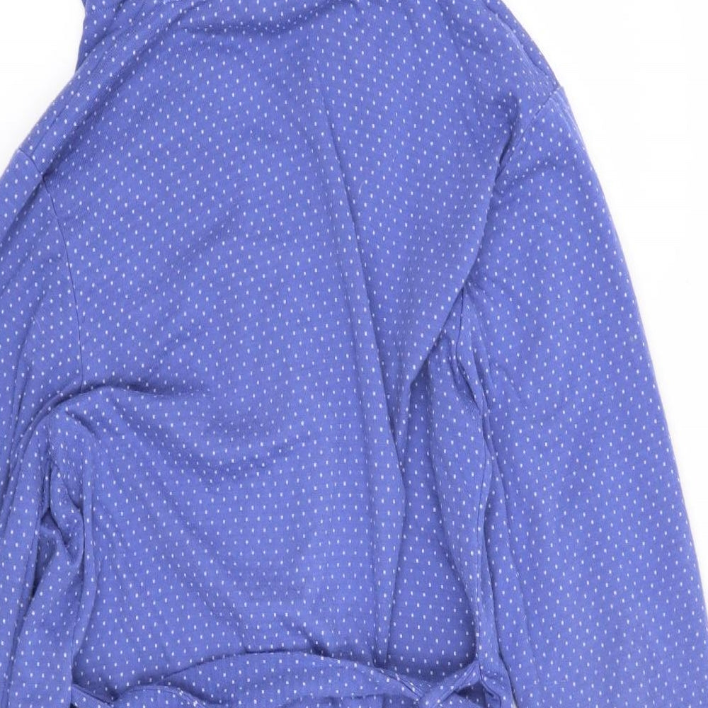 George Womens Blue Polka Dot  Kimono Robe Size M
