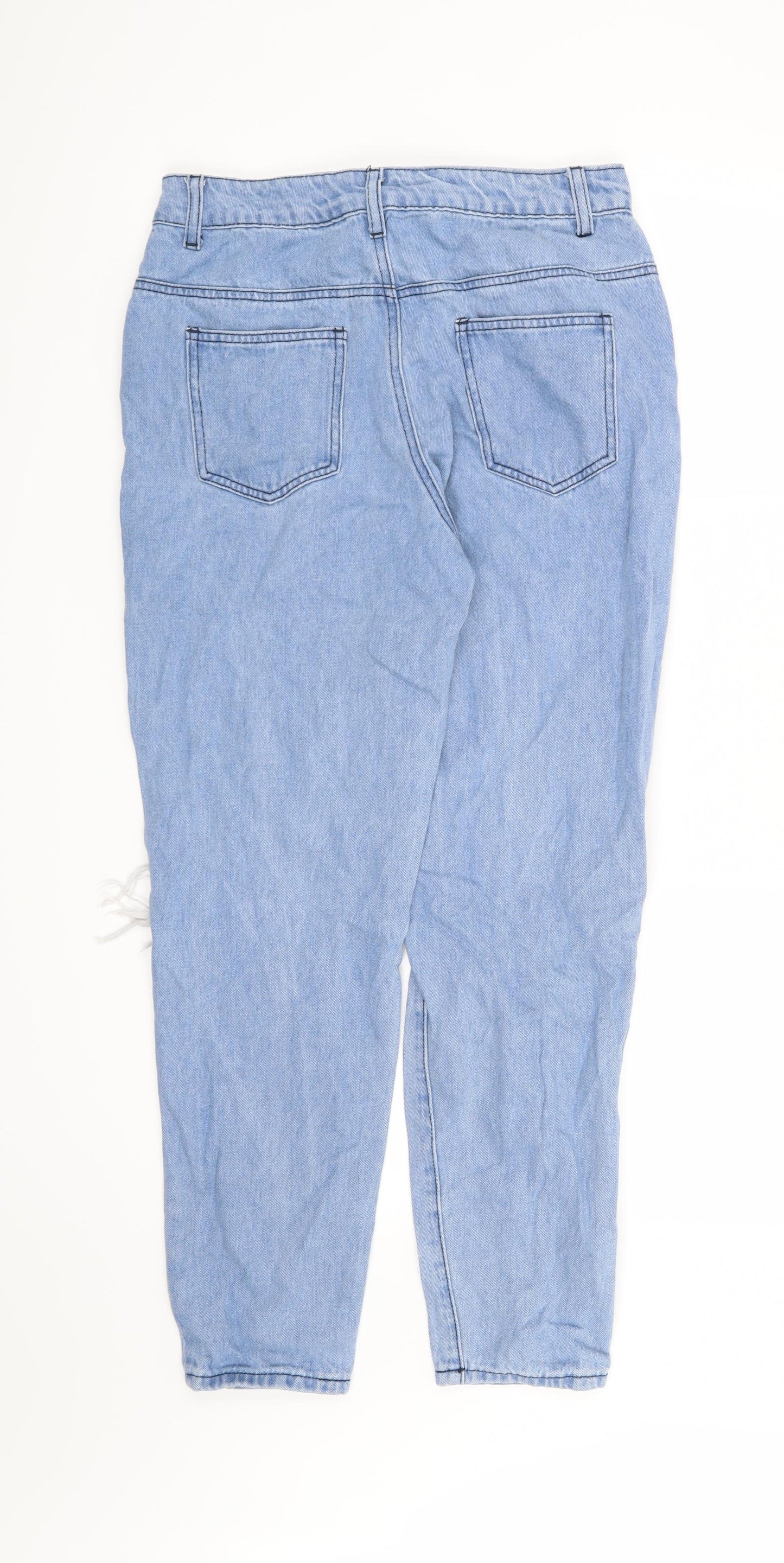 Pretty Little Thing Womens Blue   Straight Jeans Size 10 L28 in