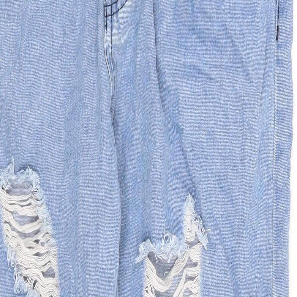 Pretty Little Thing Womens Blue   Straight Jeans Size 10 L28 in