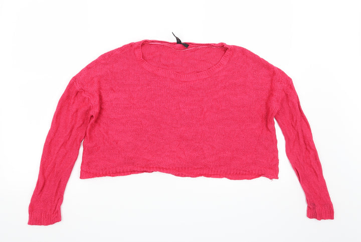 H&M Womens Pink   Pullover Jumper Size 6