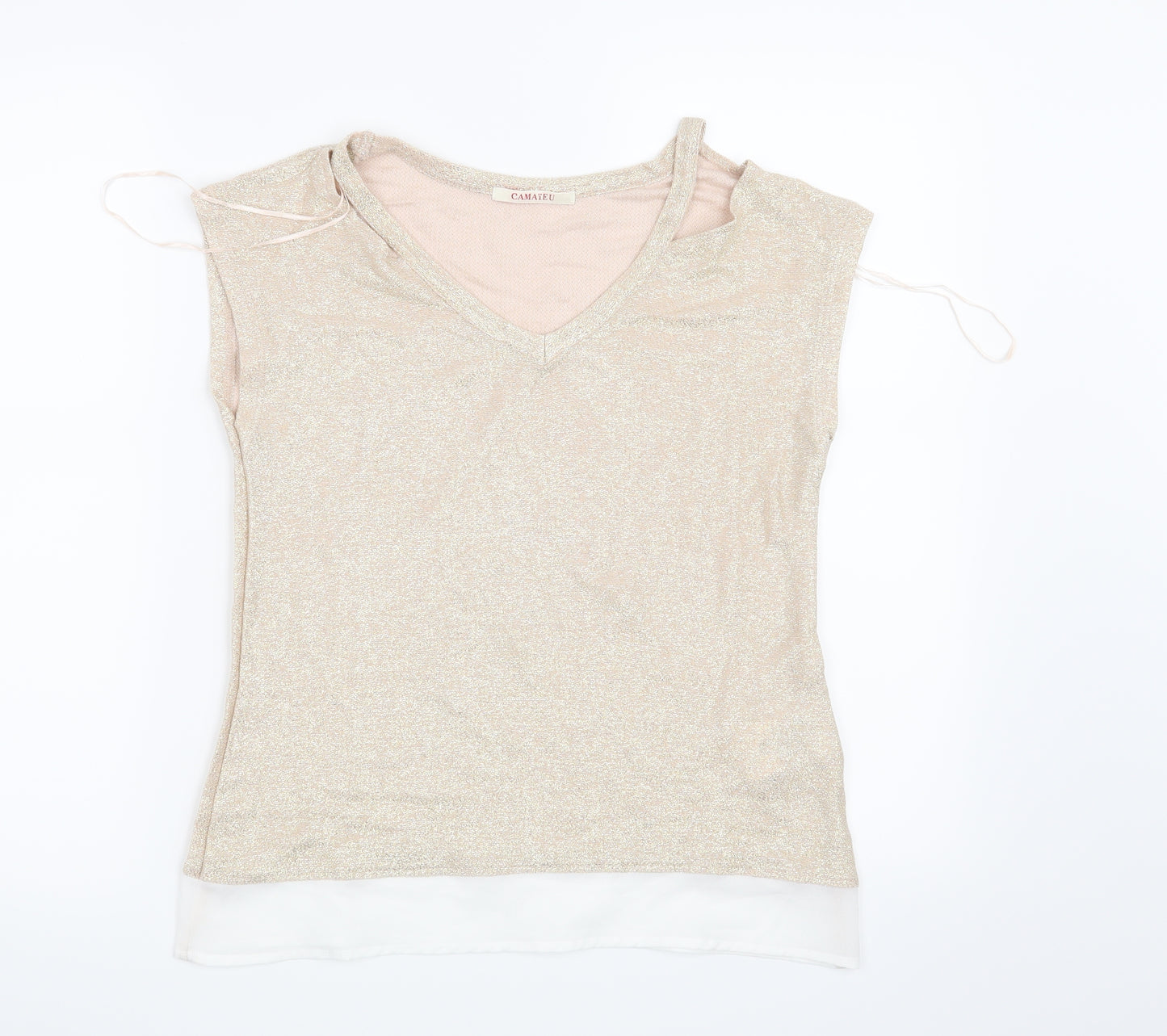 Preworn Womens Gold   Basic Blouse Size XS