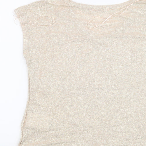 Preworn Womens Gold   Basic Blouse Size XS