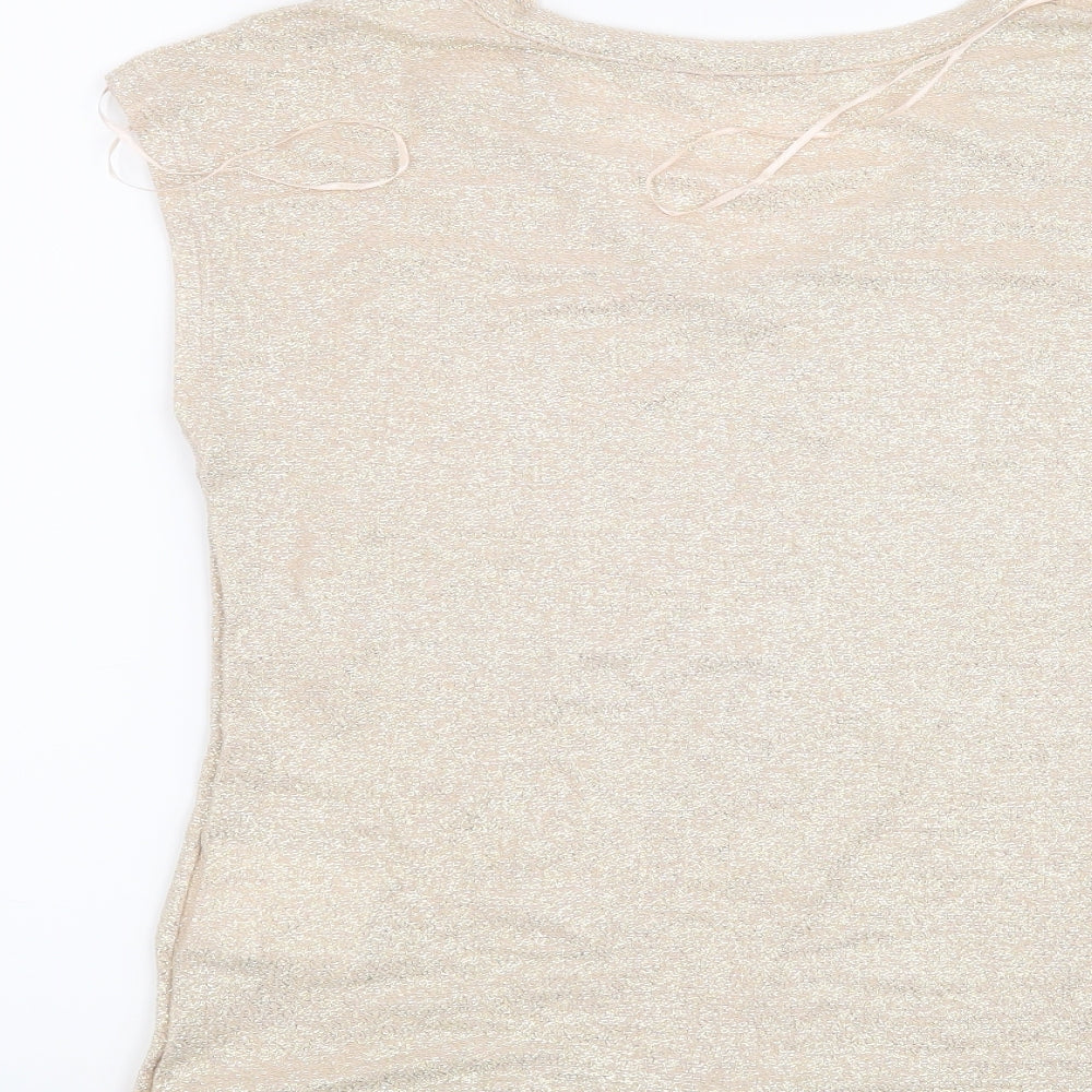 Preworn Womens Gold   Basic Blouse Size XS