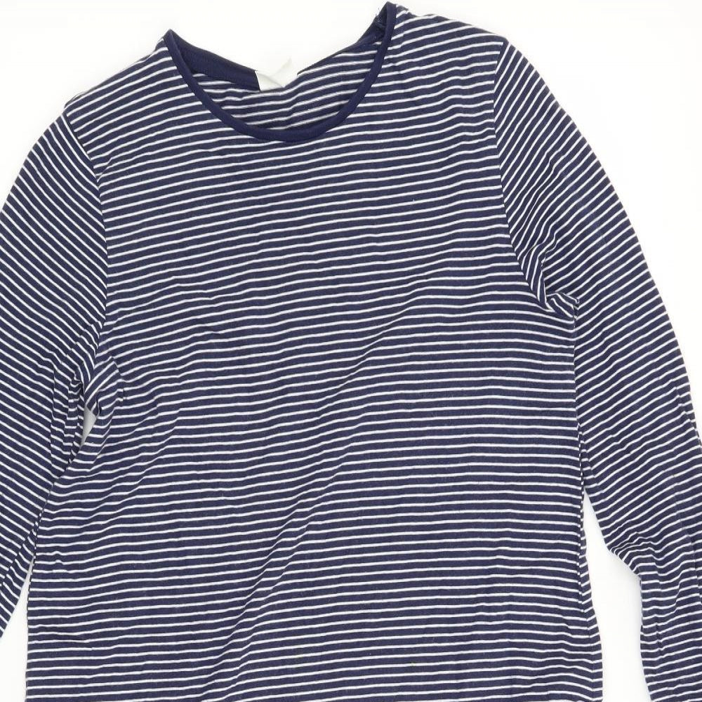 F&F Girls Blue Striped  T-Shirt Dress  Size 13-14 Years