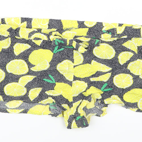 Preworn Womens Yellow Geometric  Hot Pants Shorts Size 35 in - Lemons