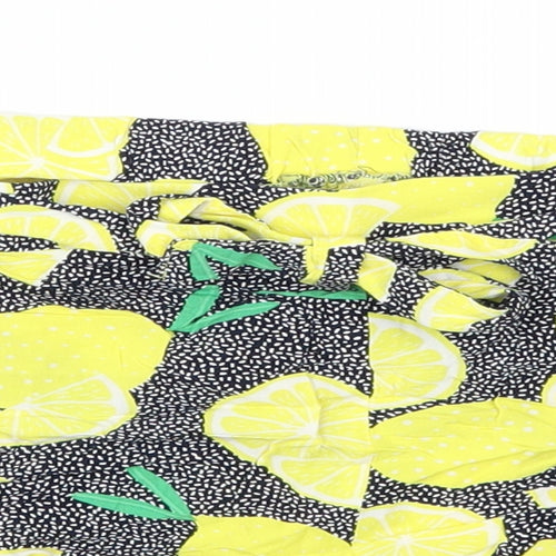 Preworn Womens Yellow Geometric  Hot Pants Shorts Size 35 in - Lemons
