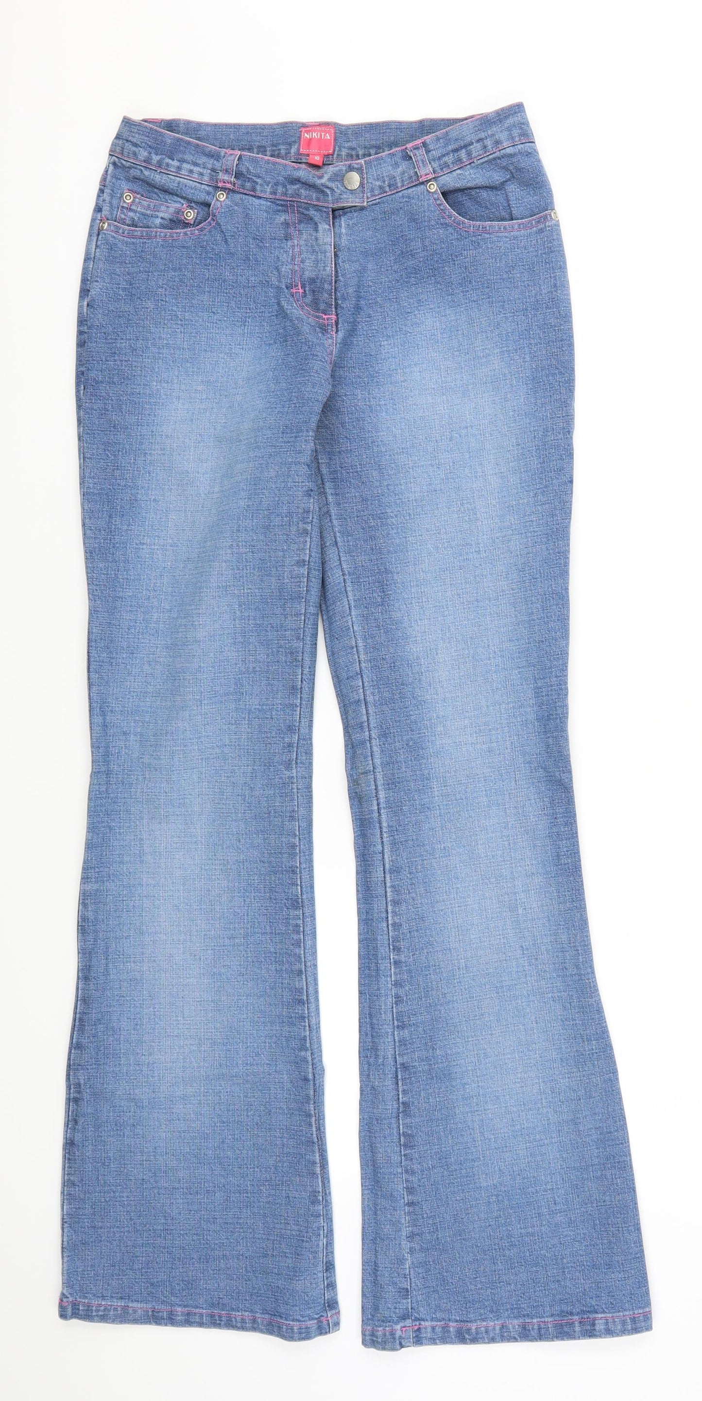 Nikia Womens Blue  Denim Bootcut Jeans Size 10 L32 in