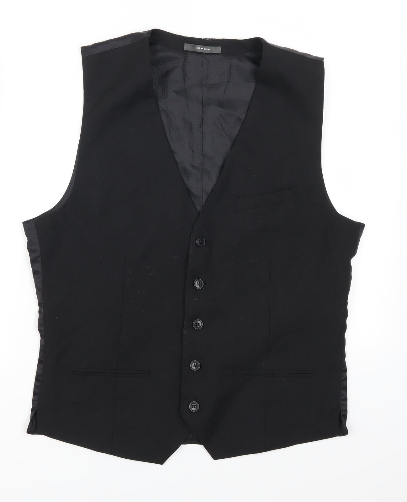 Primark Mens Black   Jacket Waistcoat Size M